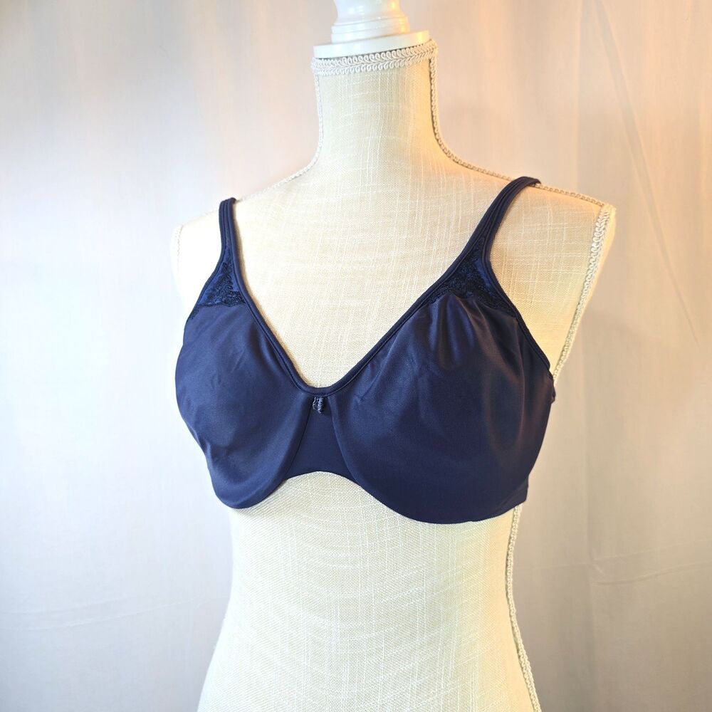 BALI "Passion for Comfort" Style #3385 Minimizer Bra Size 36D Navy Blue